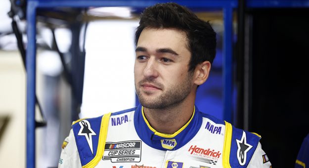 CONCORD, NORTH CAROLINA - MAY 28: Chase Elliott, driver of the #9 NAPA Auto Parts Chevrolet, waits in the garage area during practice for the NASCAR Cup Series Coca-Cola 600 at Charlotte Motor Speedway on May 28, 2021 in Concord, North Carolina. (Photo by Jared C. Tilton/Getty Images) | Getty Images