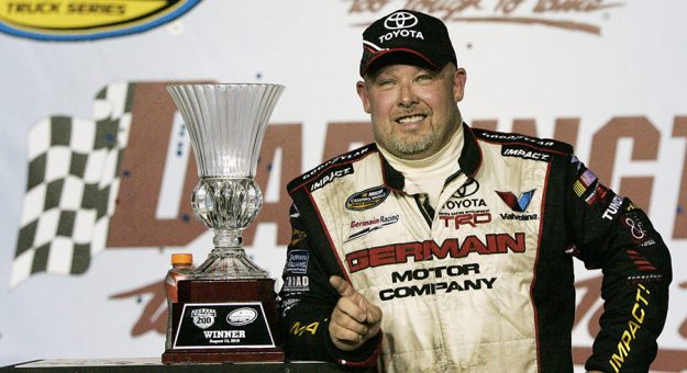 Todd Bodine will return to the NASCAR Camping World Truck Series for six races next year with Halmar Friesen Racing. (Mary Ann Chastain/Getty Images Photo)