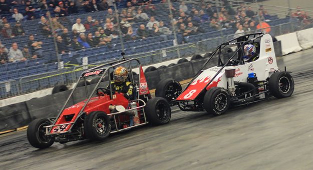 Pop syrup, a mixture created by Rumble in Fort Wayne promoter Larry Boos, is vital in creating the race track for the Rumble in Fort Wayne each year. (Blake Harris Photo)