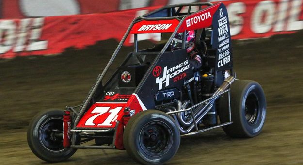 Kaylee Bryson is hoping to become the first female competitor to qualify for the Lucas Oil Chili Bowl Nationals finale. (Brendon Bauman Photo)