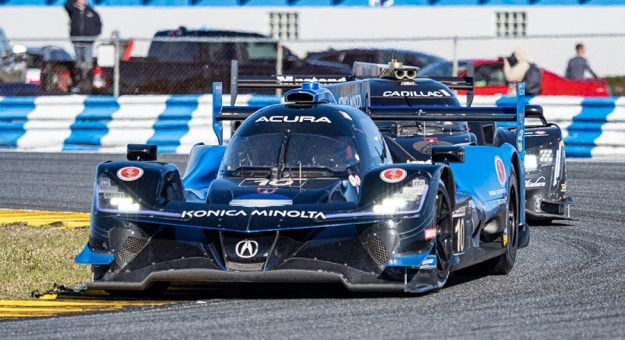 Ricky Taylor and Filipe Albuquerque were triumphant in Sunday's Rolex 24 qualifying race at Daytona Int'l Speedway. (Jason Reasin Photo)
