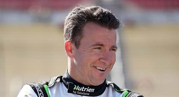 FONTANA, CALIFORNIA - FEBRUARY 26: AJ Allmendinger, driver of the #16 Nutrien Ag Solutions Chevrolet, talks on the grid during qualifying for the NASCAR Xfinity Series Production Alliance 300 at Auto Club Speedway on February 26, 2022 in Fontana, California. (Photo by James Gilbert/Getty Images) | Getty Images