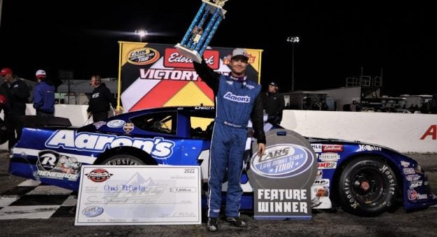 Chad McCumbee in victory lane at Hickory Motor Speedway. (CARS Tour photo)