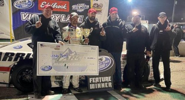 Josh Berry in victory lane with the JR Motorsports crew. (CARS Tour photo)
