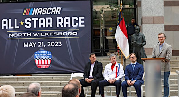 Dale Jr. at North Wilkesboro All-Star Race announcement