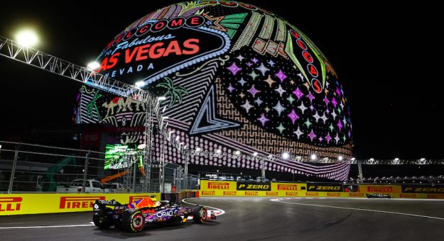 LAS VEGAS, NEVADA - NOVEMBER 17: Max Verstappen of the Netherlands driving the (1) Oracle Red Bull Racing RB19 on track during practice ahead of the F1 Grand Prix of Las Vegas at Las Vegas Strip Circuit on November 17, 2023 in Las Vegas, Nevada. (Photo by Mark Thompson/Getty Images) | Getty Images